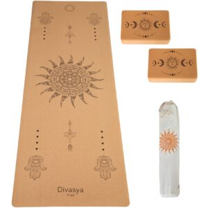DIVASYA Kork Yogamatte Starter Set