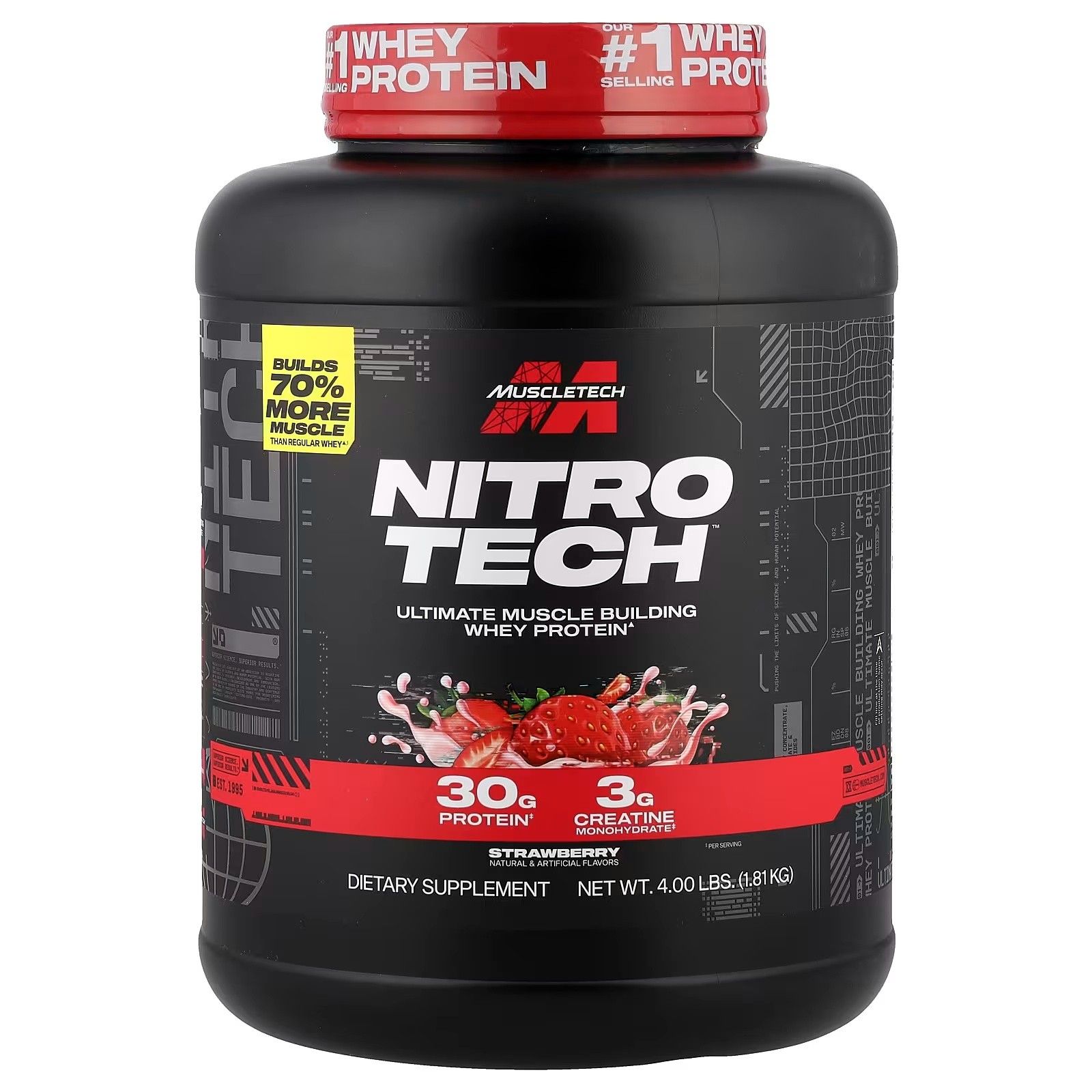 MuscleTech Nitro-Tech Whey Protein Erdbeere