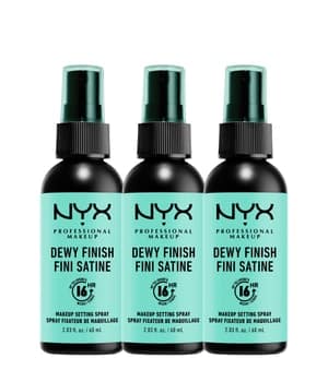 NYX Professional Makeup Make Up Setting Spray Dewy Finish 3er Set Fixing Spray