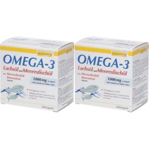 Omega-3 Lachsöl und Meeresfischöl Kapseln