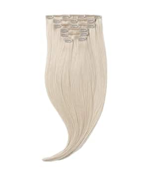 Rapunzel of Sweden Classic Clip-ins Straight / Medium Volume / 7 pieces 10.7 Light Grey 40 cm Haarverlängerung