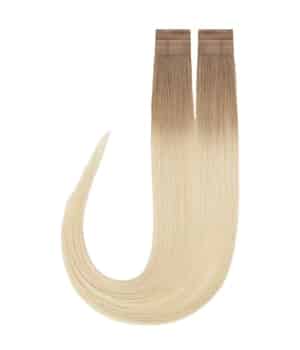 Rapunzel of Sweden Premium Tape Extensions Straight/Classic Tape 4cm/8 pcs Cool Platinum Blonde Balayage B7.3/10.10 50cm Haarverlängerung