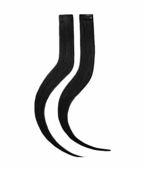 Rapunzel of Sweden Single Invisible Clip-ins Straight / 2 pieces 1.0 Black 40 cm Haarverlängerung
