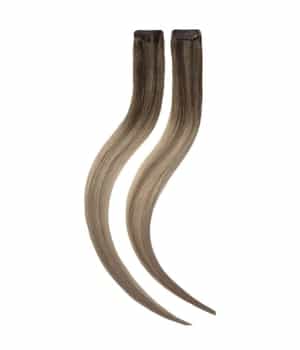 Rapunzel of Sweden Single Invisible Clip-ins Straight / 2 pieces Dark Ashy Blonde Balayage B2.6/10.7 40 cm Haarverlängerung