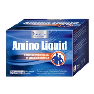 SanaExpert Amino Liquid – Trinkampullen mit hochkonzentrierten BCAAs + 14 weitere Aminosäuren