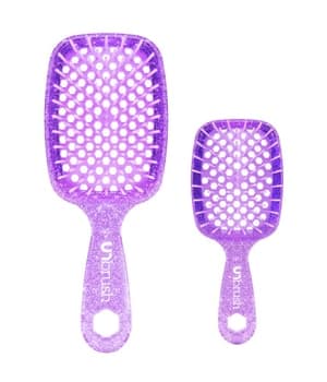 UNbrush Detangling Glitter Duo Set - Amethyst Lavender No Tangle Bürste