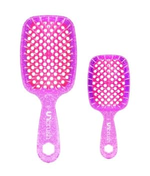 UNbrush Detangling Glitter Duo Set - Rose Quartz Pink No Tangle Bürste