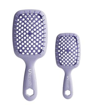 UNbrush Detangling Pastel Duo Set - Lilac Light Purple No Tangle Bürste