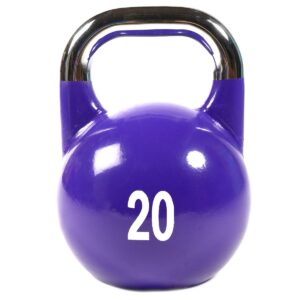 Wettkampf-Kettlebell aus Gusseisen mit aufgemaltem Logo